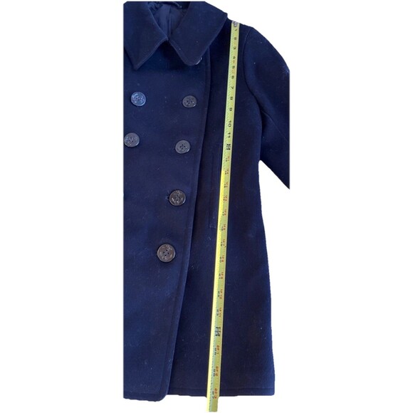Vtg 40s WWII Military Navy Pea Coat Double Wool Naval Clothing Factory 36" Chest - Picture 7 of 10